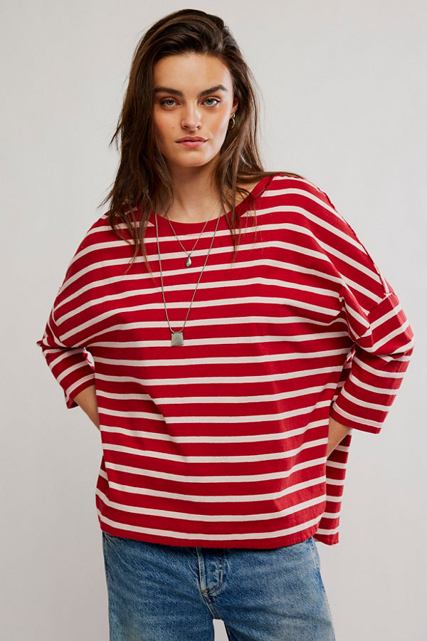 WTF Two Sense Long Sleeve Top - Berry Combo