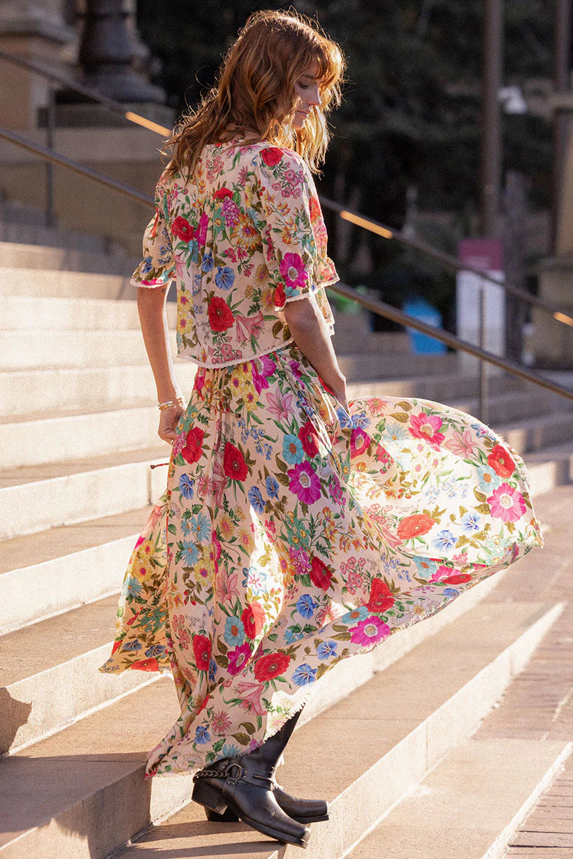 Valley of the Dolls Maxi Skirt - Opal