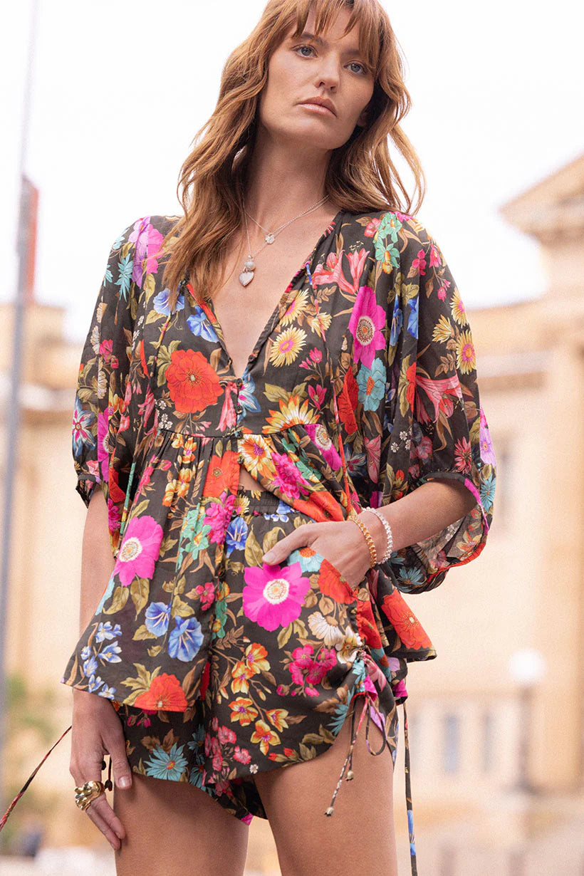Valley of the Dolls Boho Blouse -Onyx