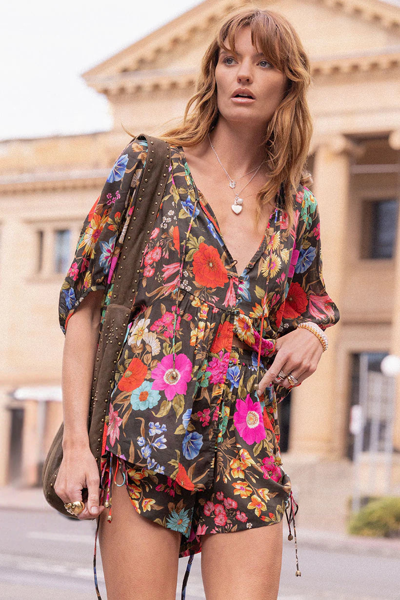 Valley of the Dolls Boho Blouse -Onyx
