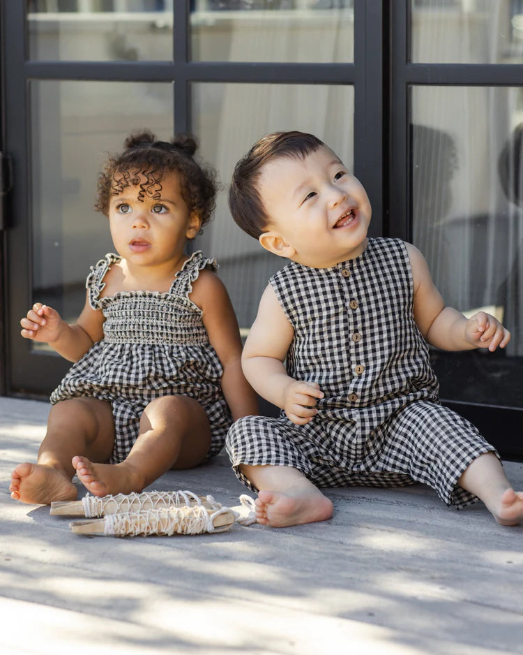Julia Romper -Black Check
