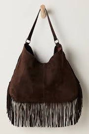 Finn Fringe Shoulder Bag - Espresso