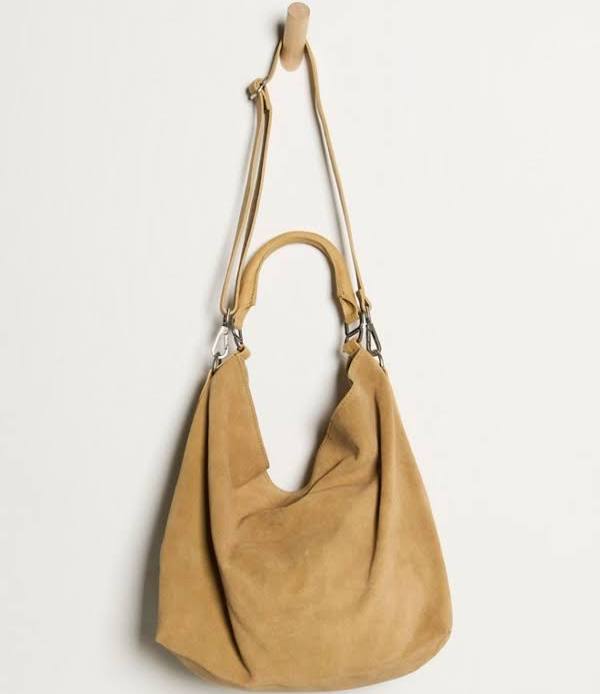 Suzie Suede Slouch Tote - Harvest Gold