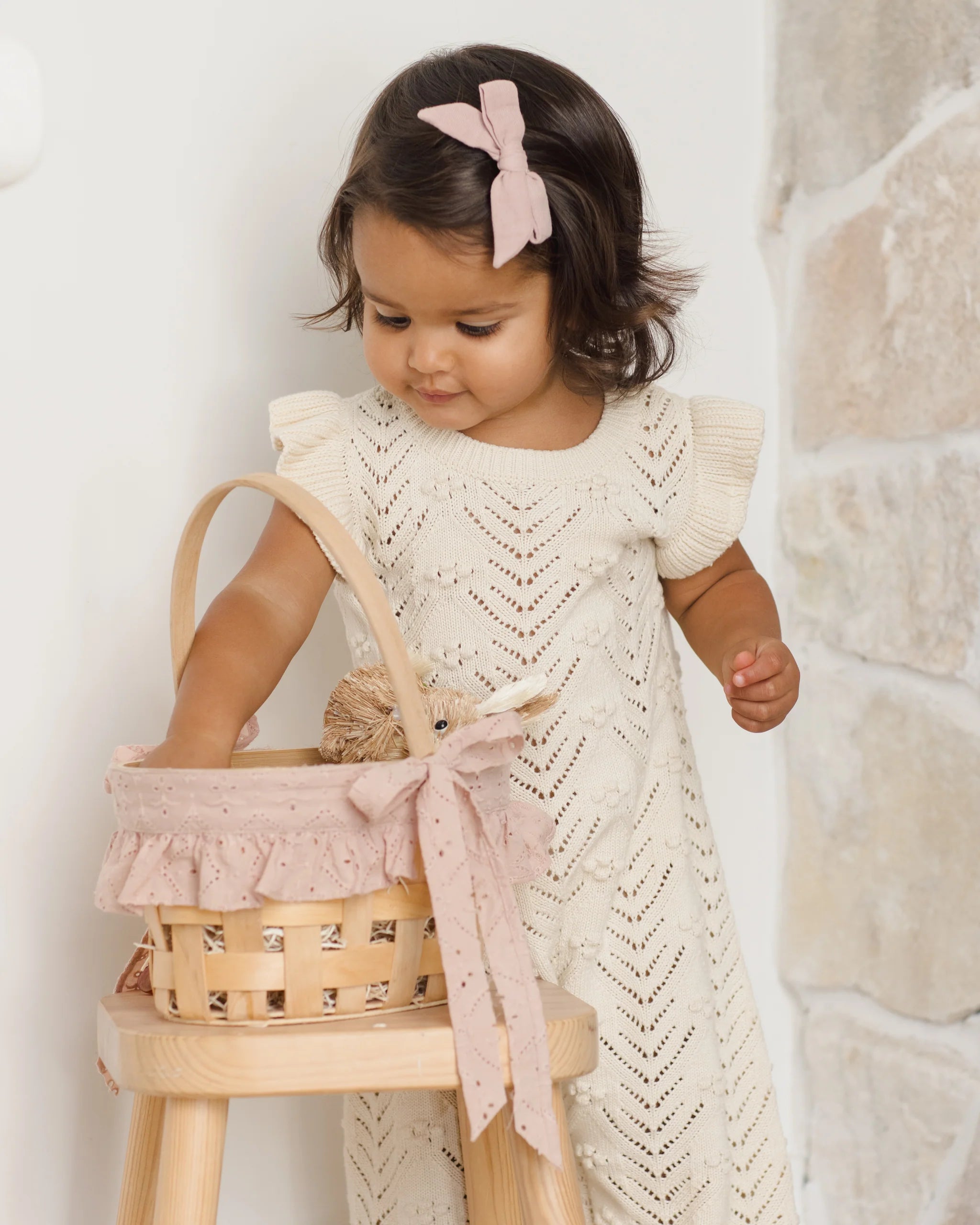 Mira Knit Romper - Natural