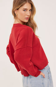 Echo Pullover Sweater - Cranberry