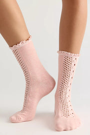 Rubies Crochet Socks - Strawberry