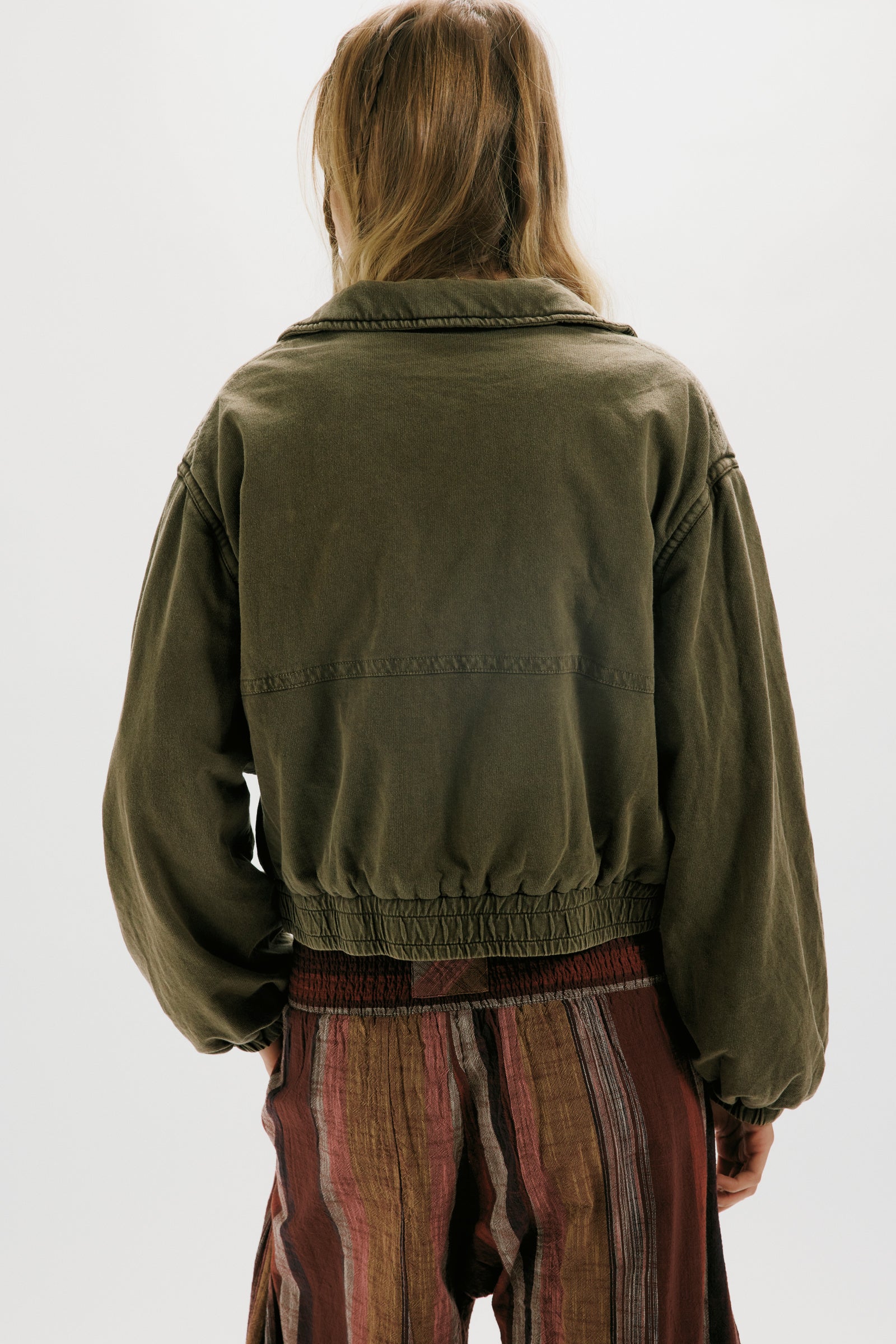 Birdie Washed Jacket - Olive Green