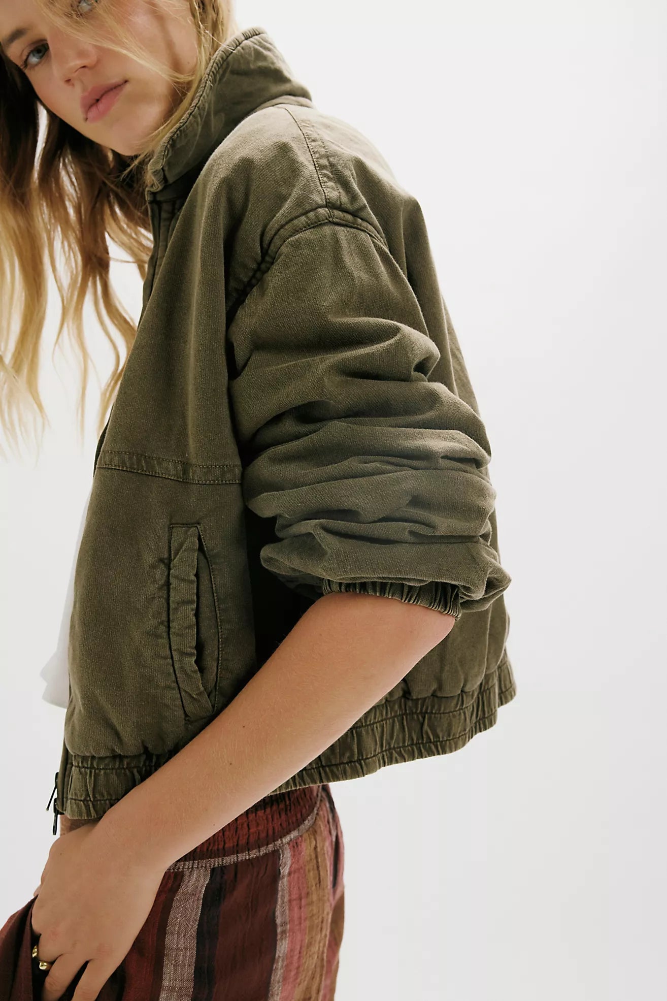 Birdie Washed Jacket - Olive Green