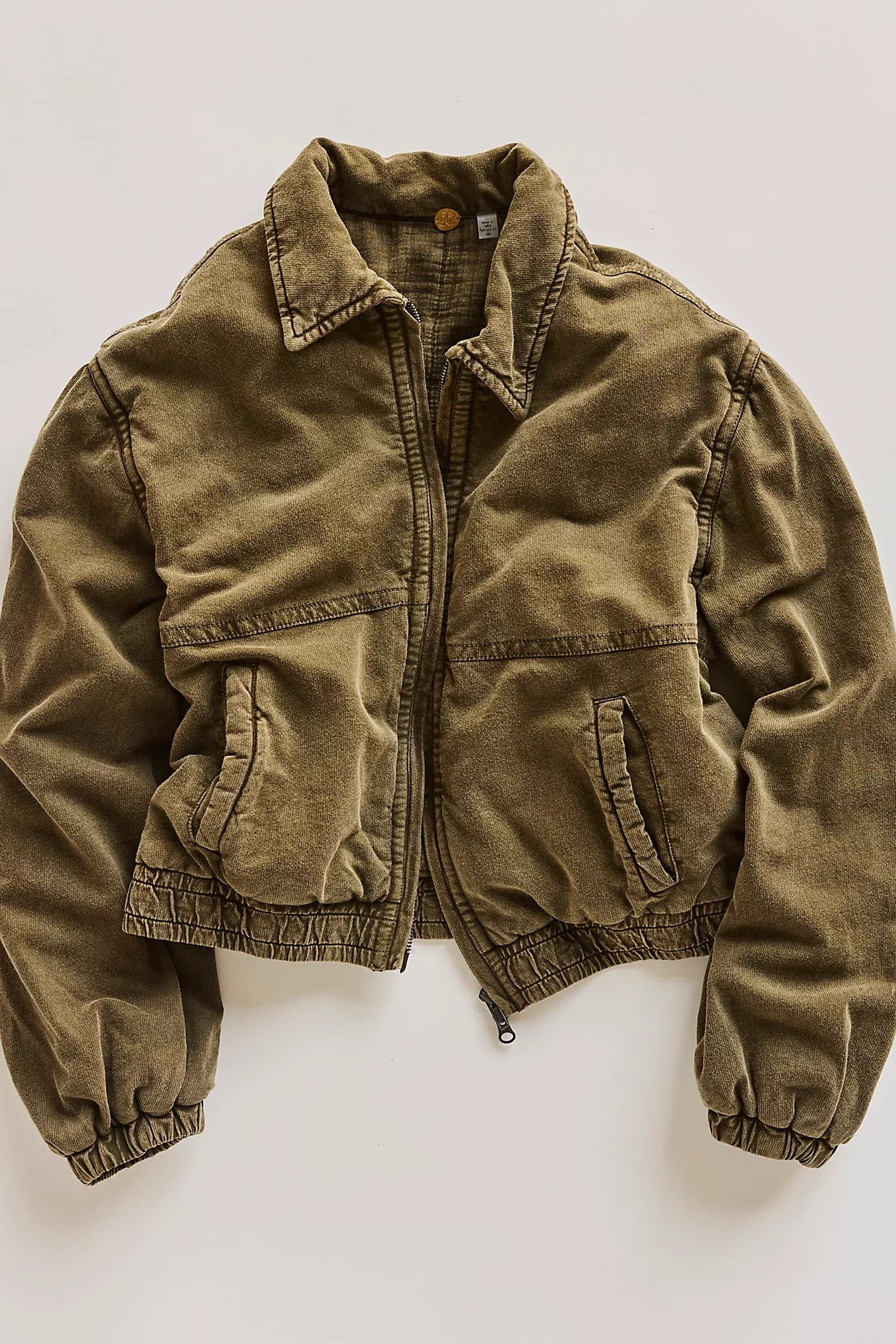 Birdie Washed Jacket - Olive Green