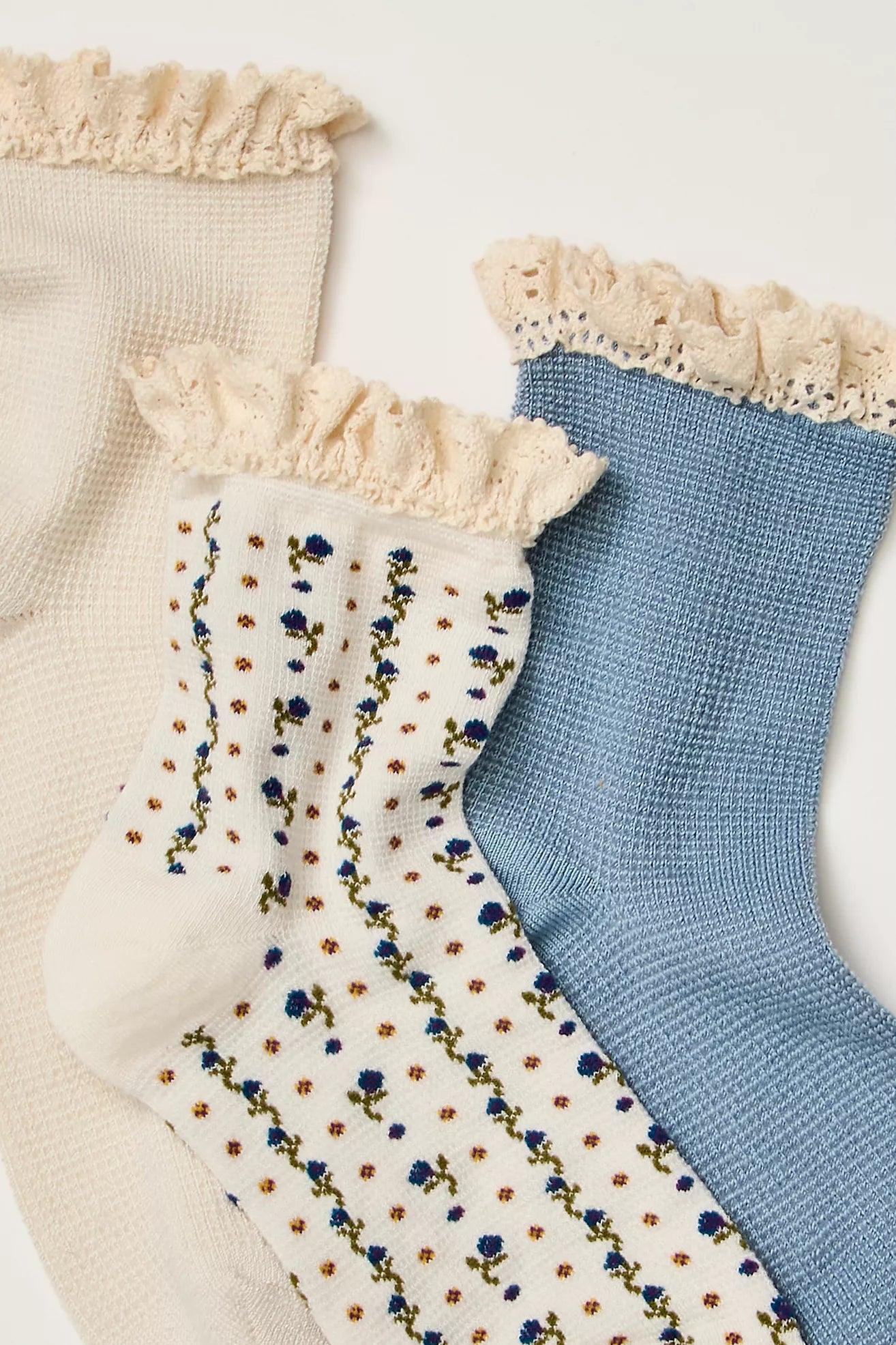 Ruffle Sock Pack - Turquoise