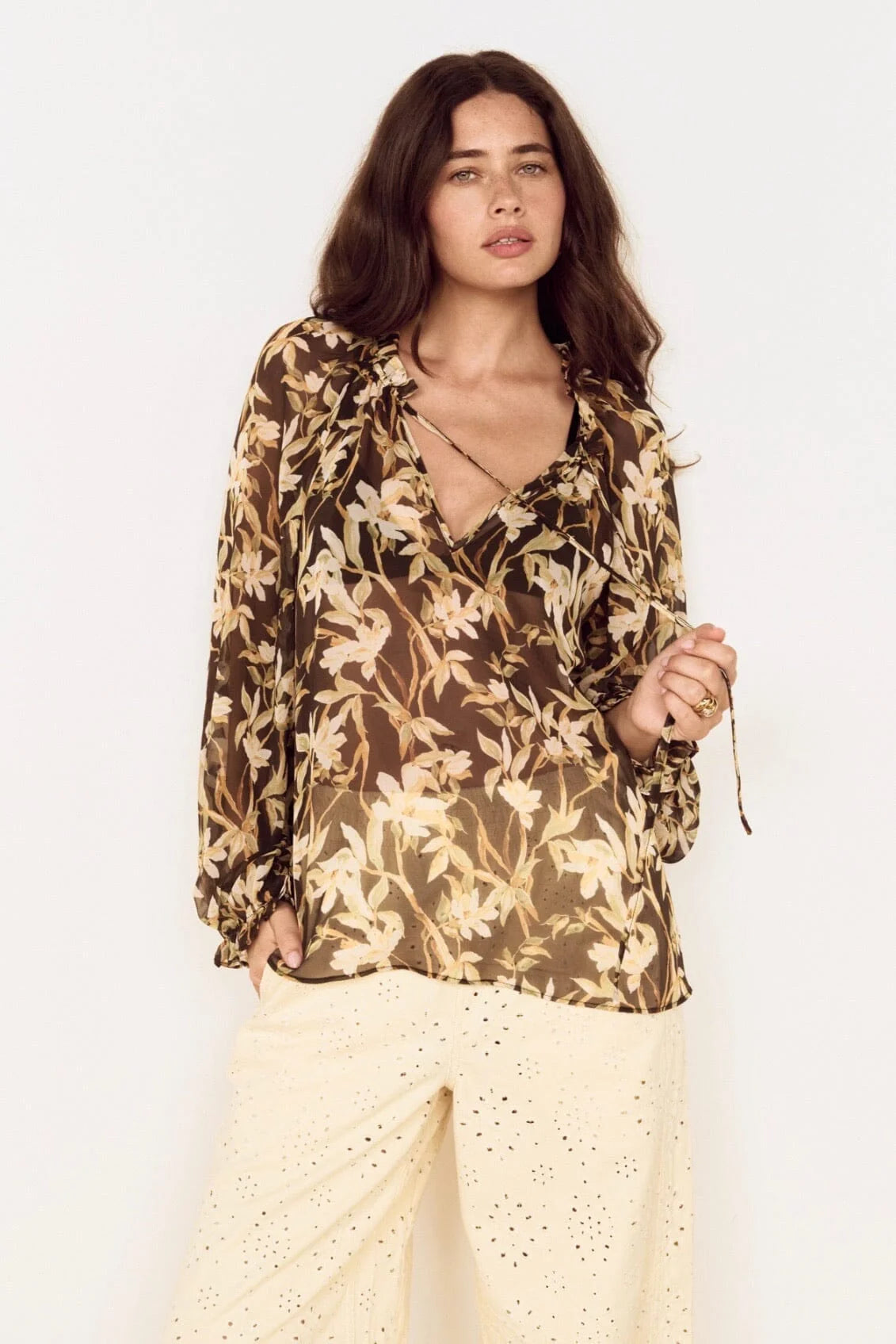 Vega Chiffon Blouse - Floral