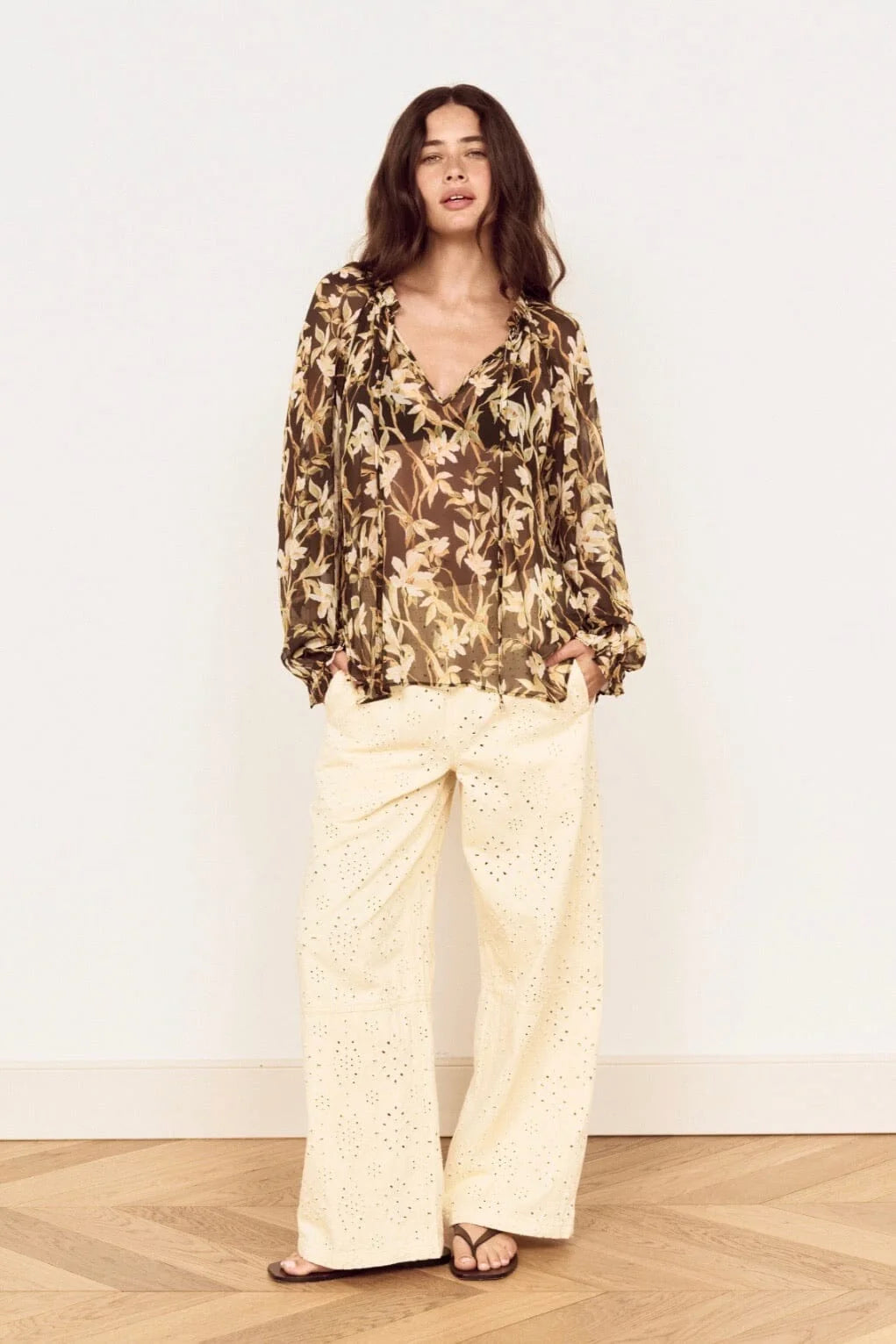 Vega Chiffon Blouse - Floral