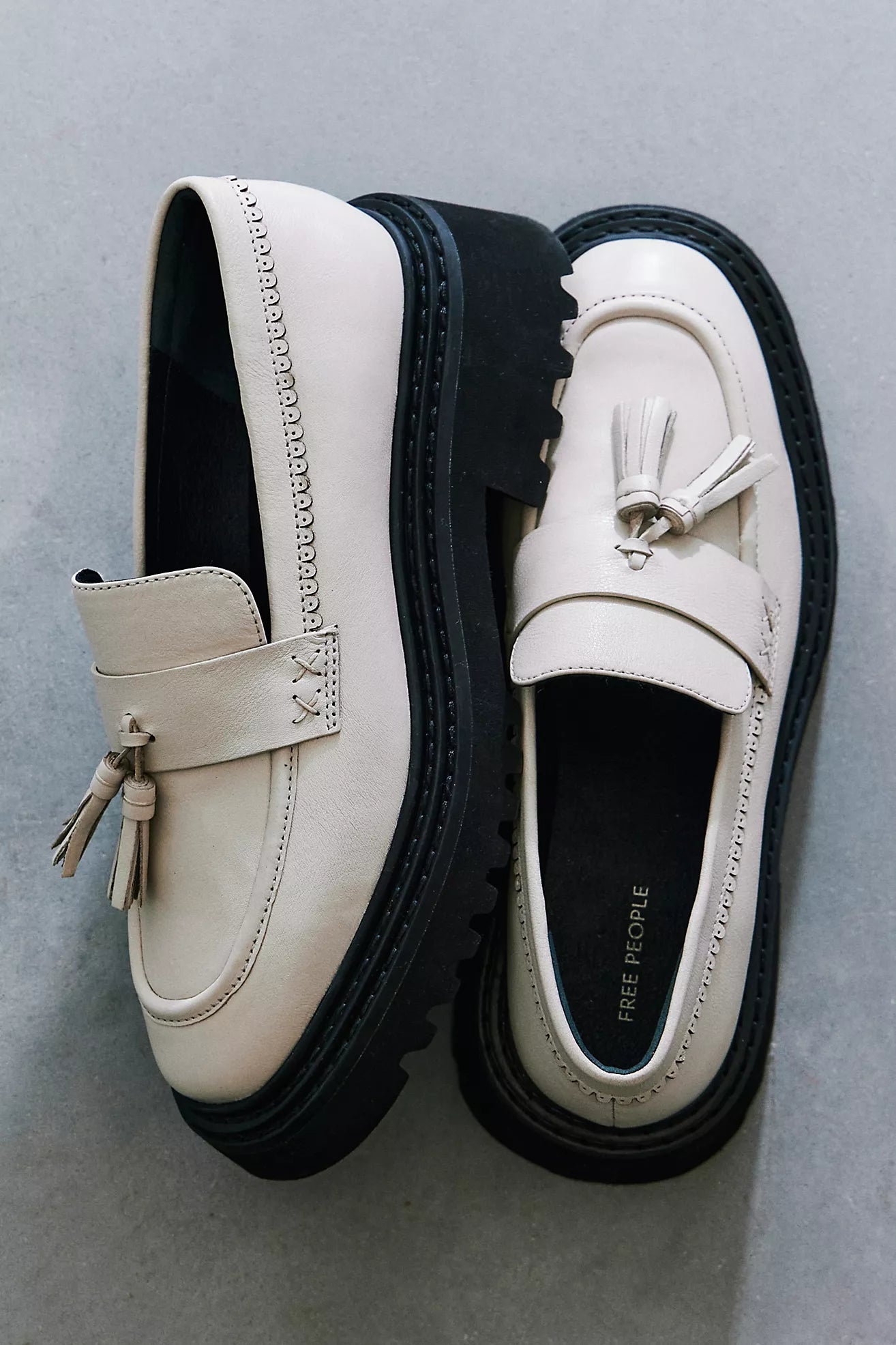 Dahlia Brogue Loafer - Stone Leather