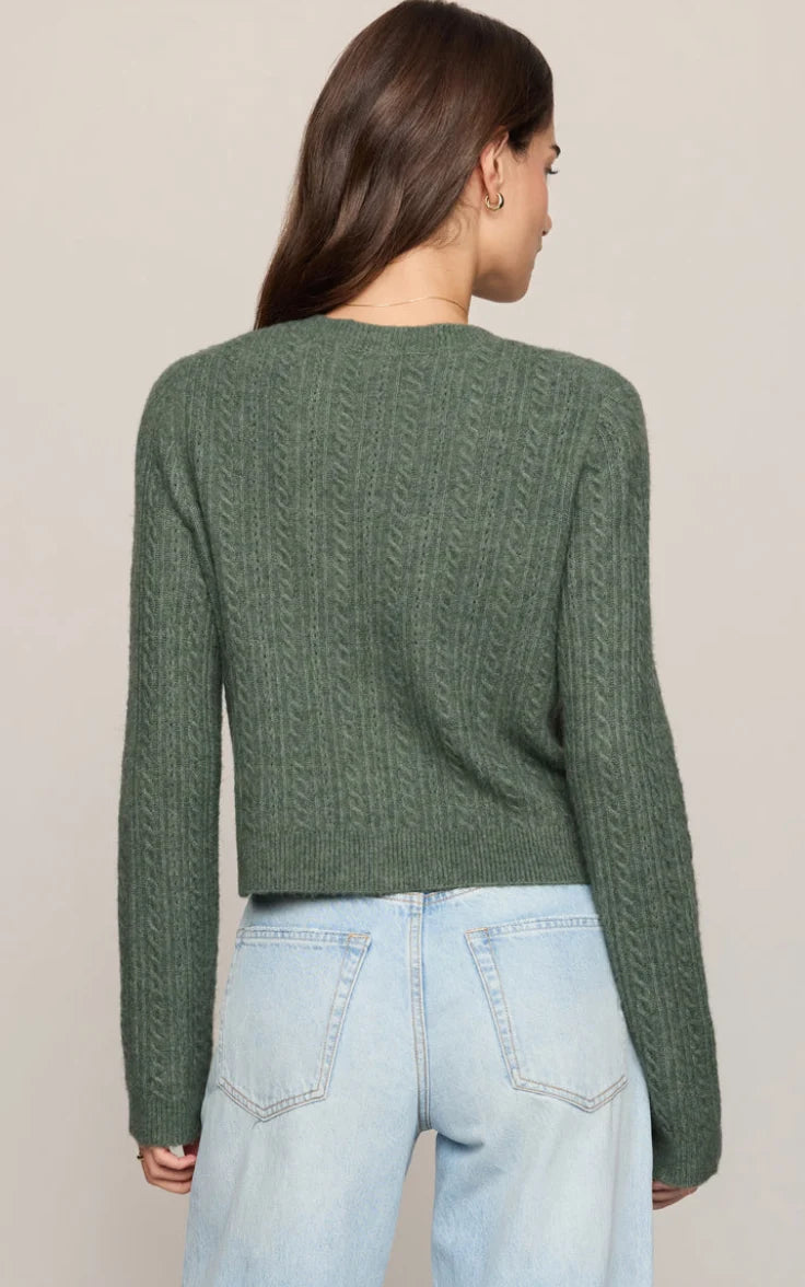 Medina Pointelle Cardigan - Monstera