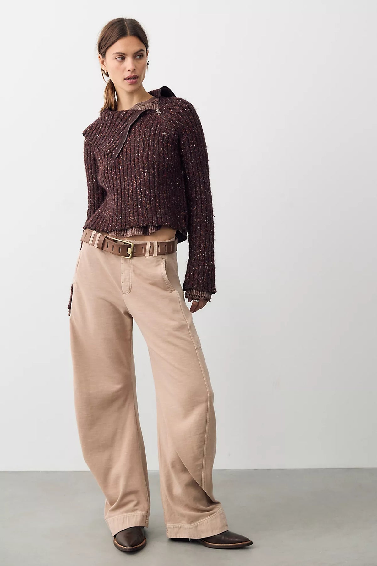 Spotlight Knit Trouser - Stucco