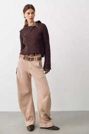 Spotlight Knit Trouser - Stucco