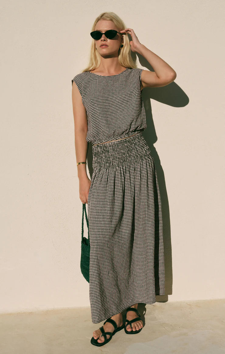 Brooke Gingham Skirt - Black