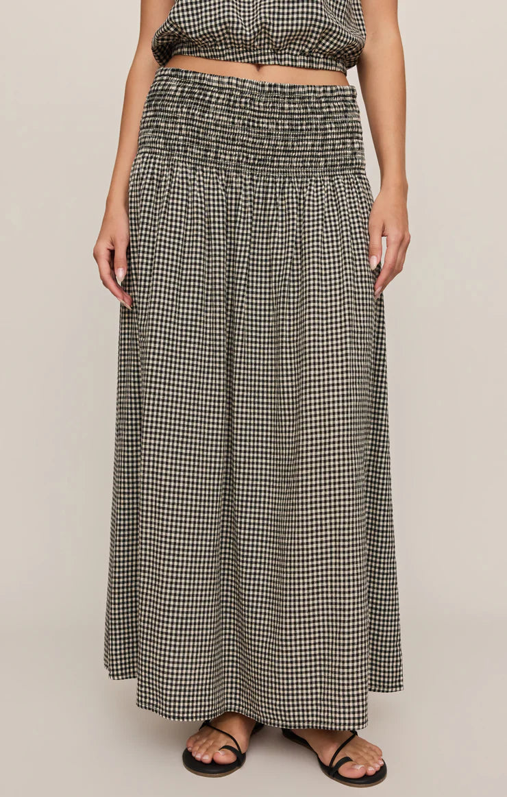 Brooke Gingham Skirt - Black