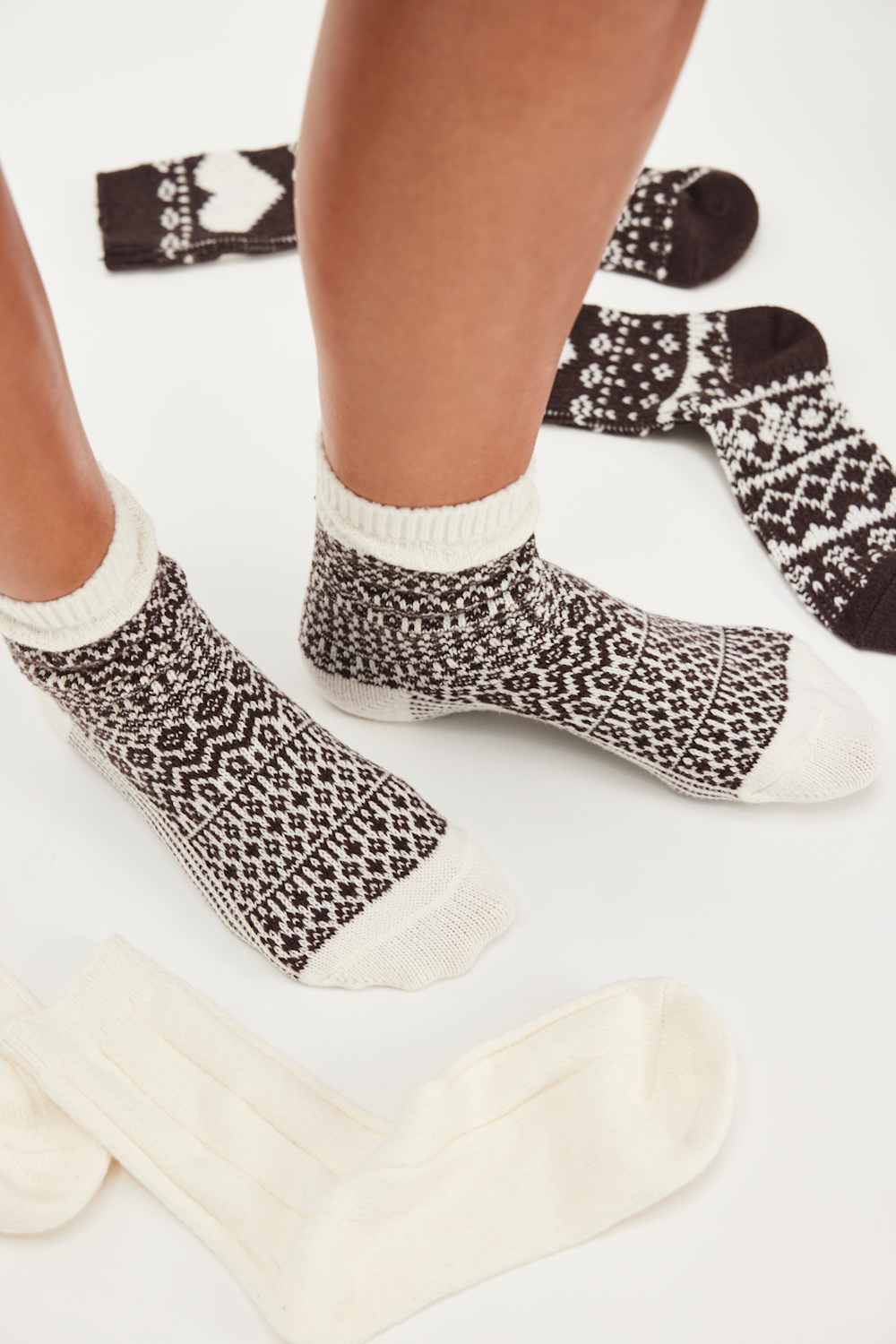 Nordic Knit Sock Pack - Brown Combo