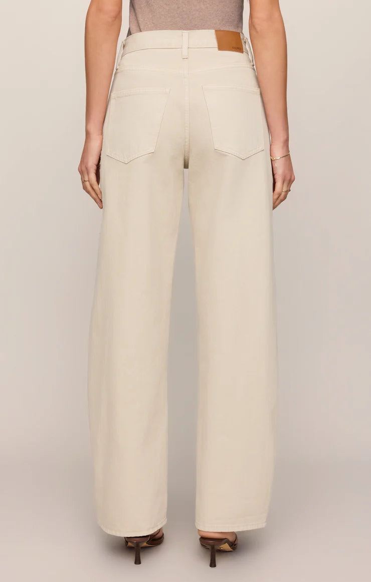 Show Off High Rise Bowed Denim - Soapstone