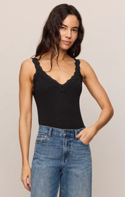 Eve Lace Tank - Black