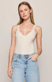 Eve Lace Tank - Sandstone