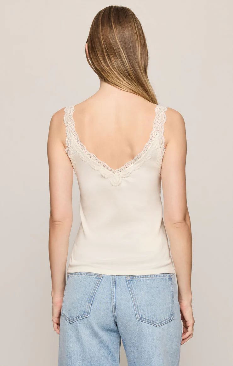 Eve Lace Tank - Sandstone