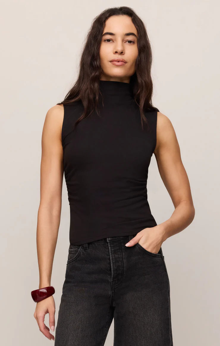 Silva High Neck Tank - Black