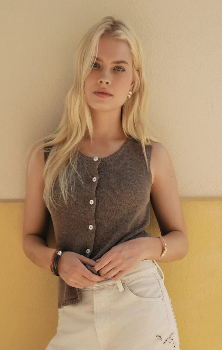 Syd Sweater Vest - Pebble Coast