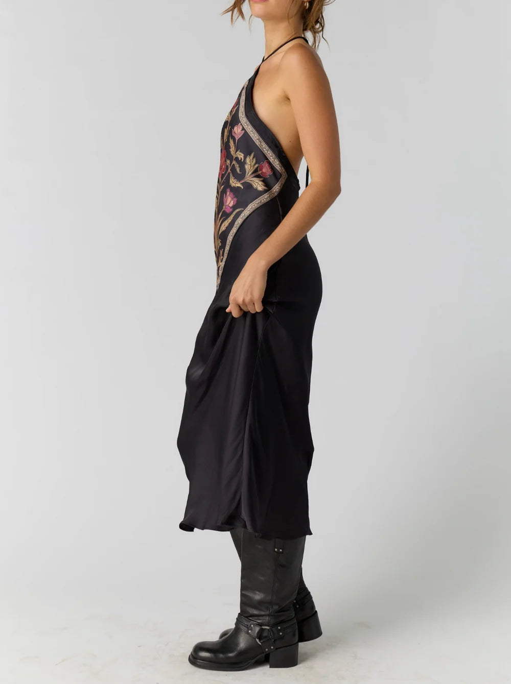 Citrine Midi Dress - Espresso Combo