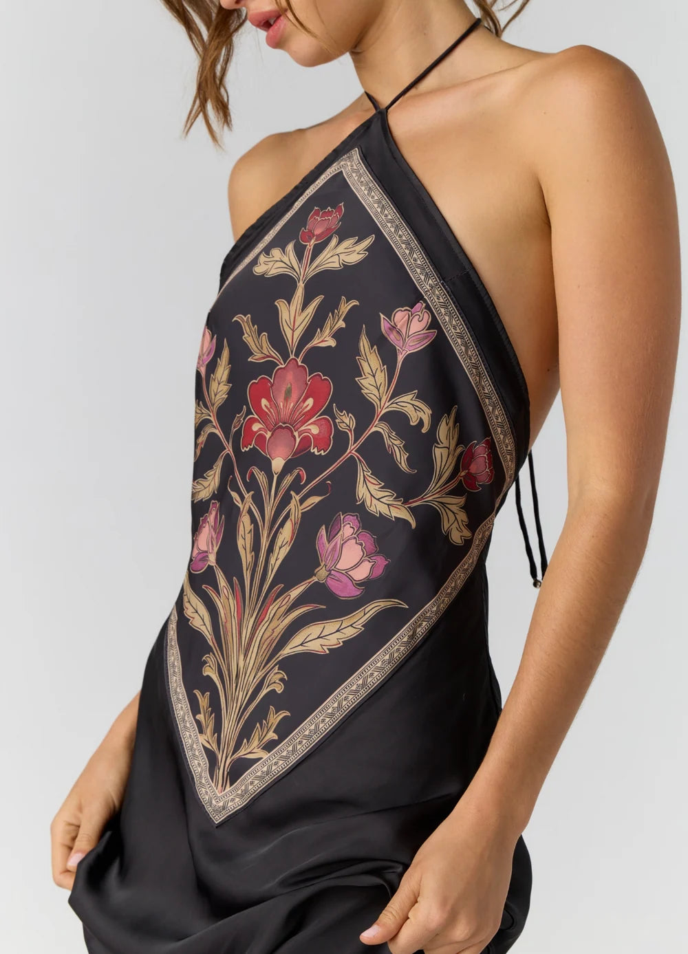 Citrine Midi Dress - Espresso Combo