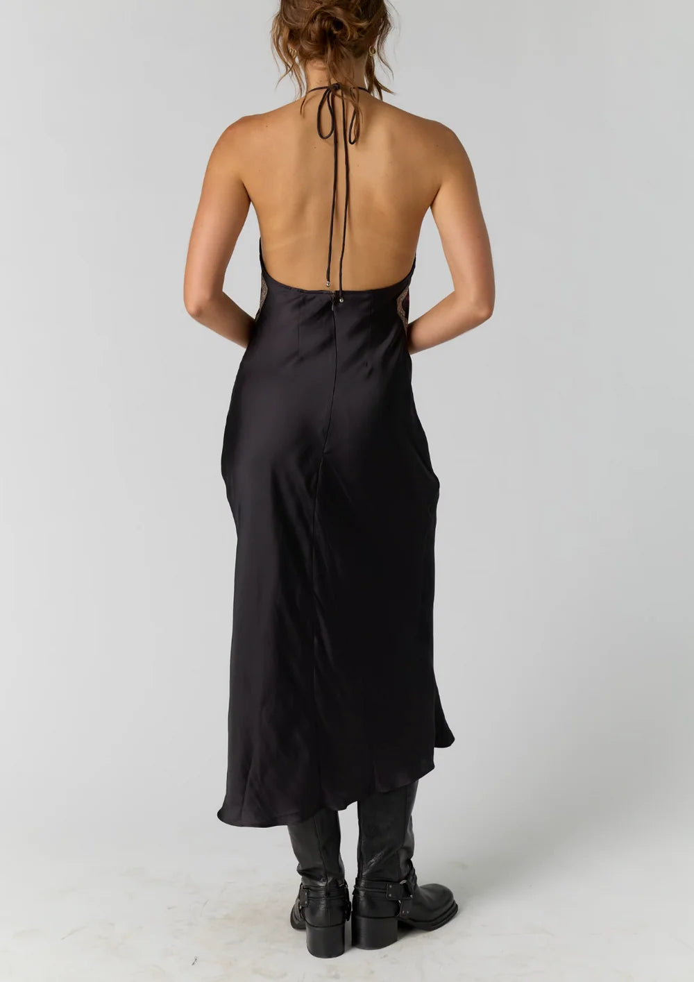 Citrine Midi Dress - Espresso Combo