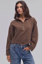 Celeste Quarter Zip - Teak