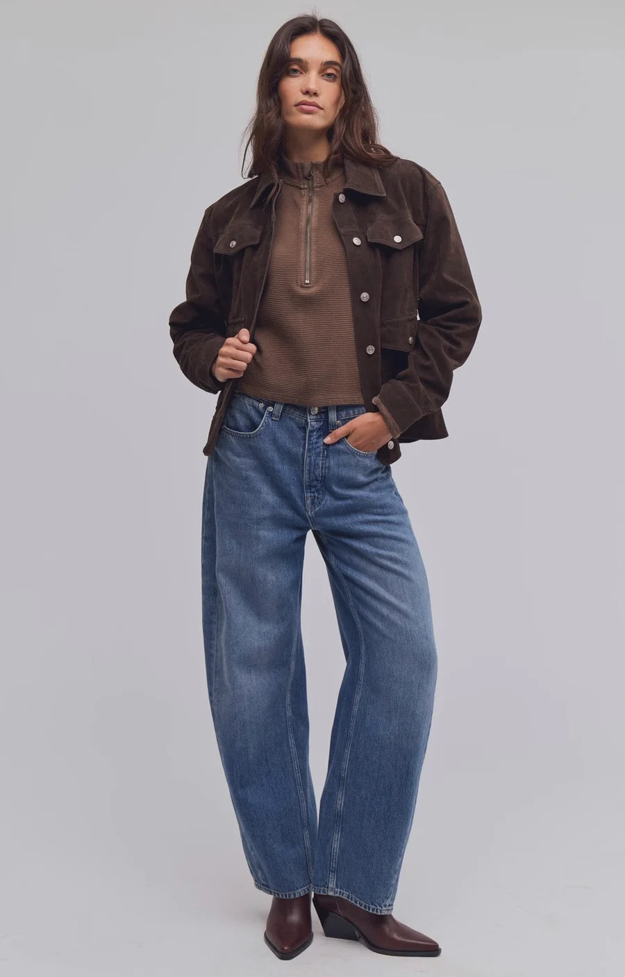 Celeste Quarter Zip - Teak