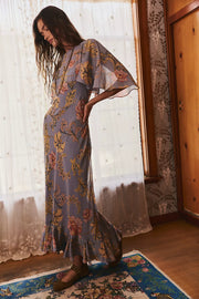 Swan Song Printed Midi Dress - Tradewinds Combo