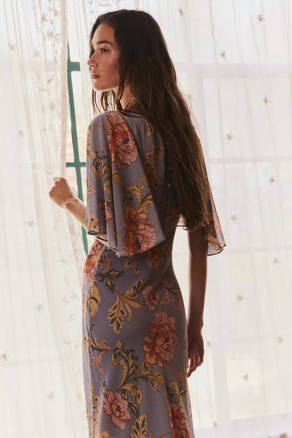 Swan Song Printed Midi Dress - Tradewinds Combo
