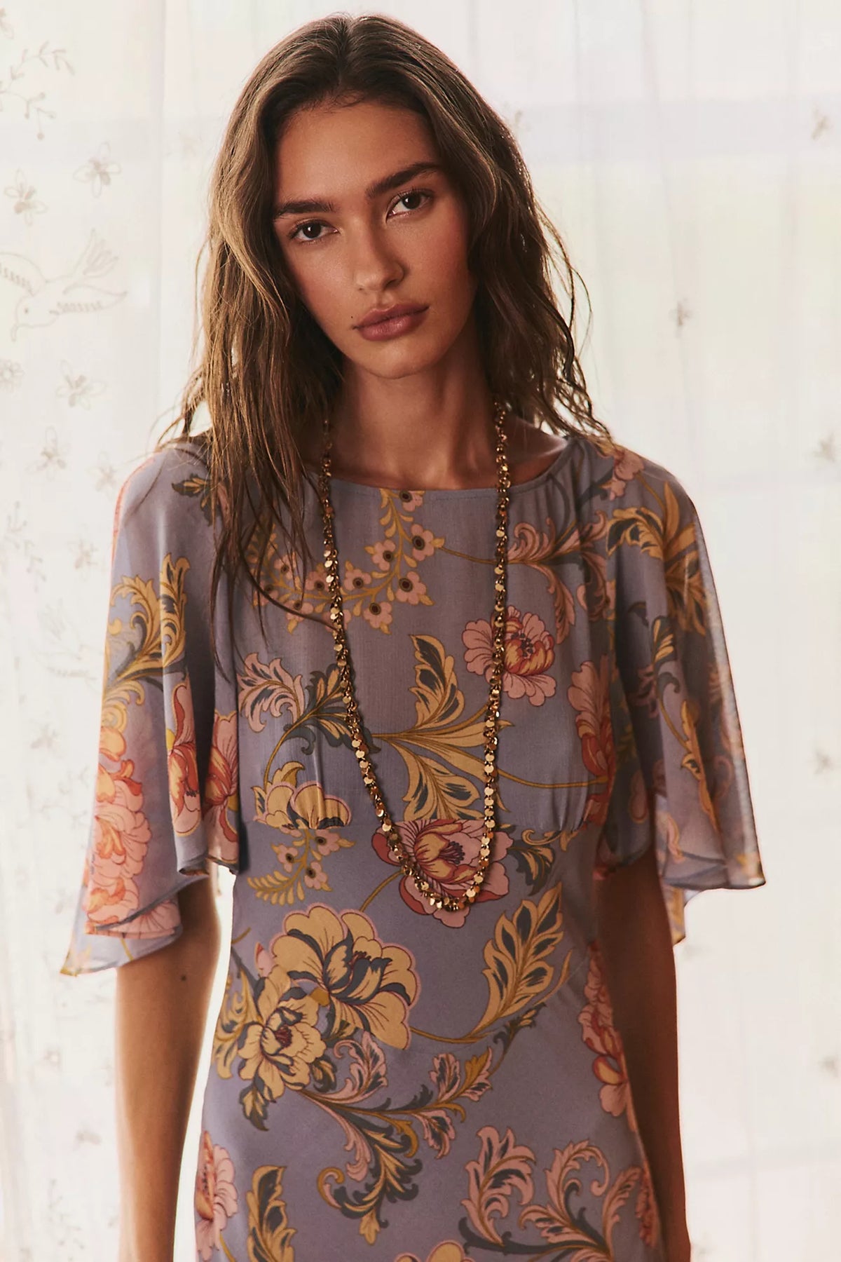 Swan Song Printed Midi Dress - Tradewinds Combo