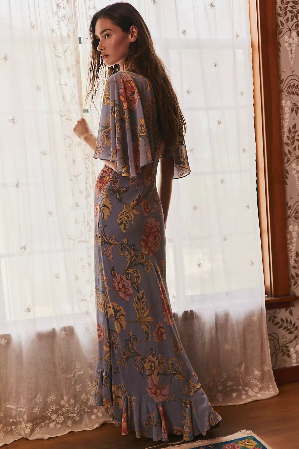 Swan Song Printed Midi Dress - Tradewinds Combo