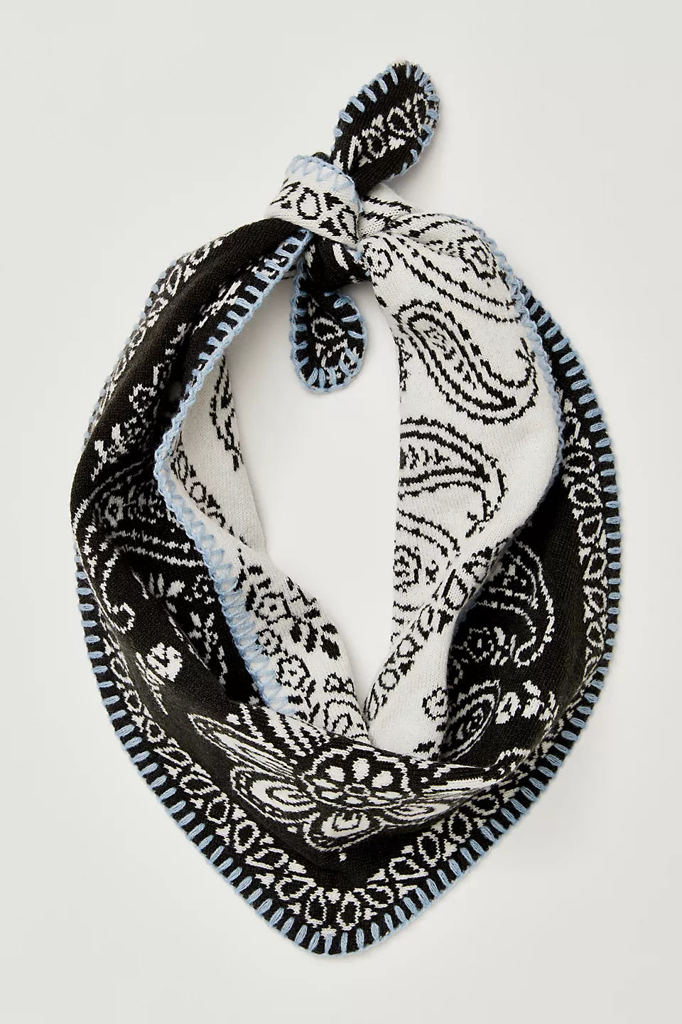 Carmen Knitted Triangle- Angel White