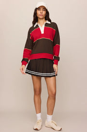 Study Break Polo Sweatshirt - Game Day Red