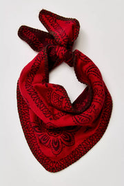 Carmen Knitted Triangle - Wine