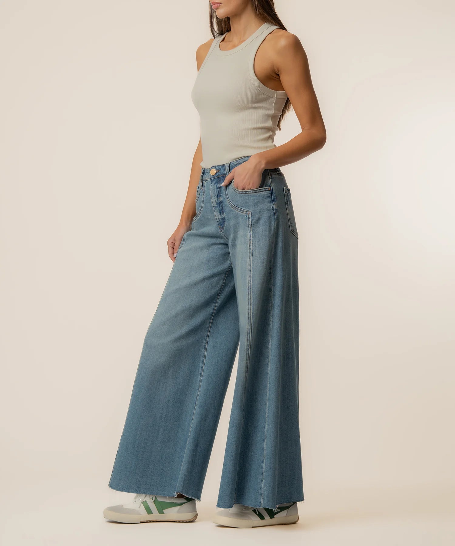 Blake High Rise Super Wide Leg - Wistfulness