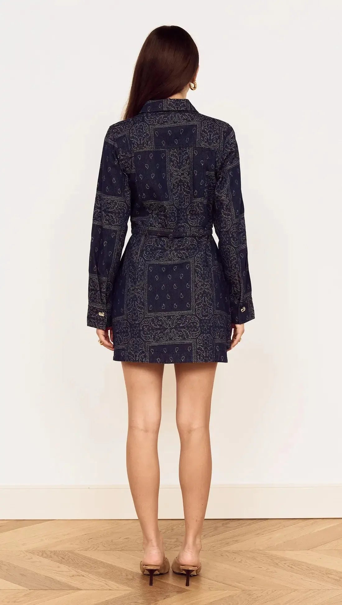 Delphi Jacquard Denim Dress - Indigo