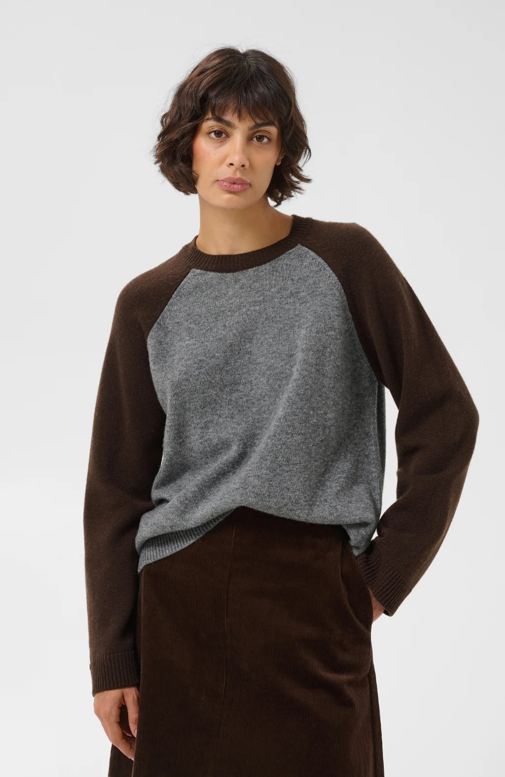 Cleo Pullover - Grey & Mole Combo