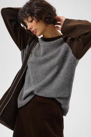 Cleo Pullover - Grey & Mole Combo