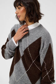 Sorayas Pullover - Brown & Grey Check