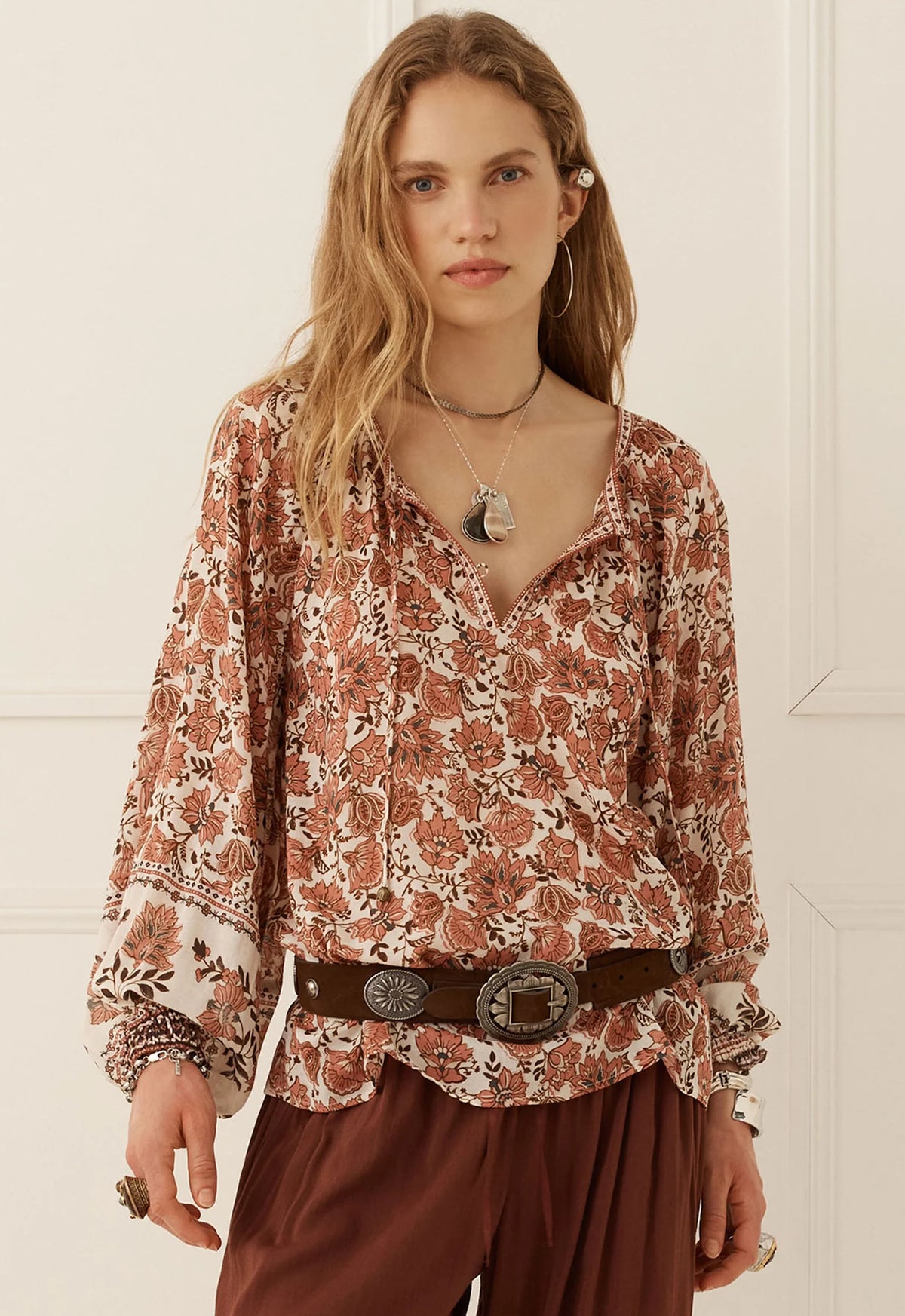 Petalwood Blouse - Dusty Rose