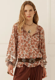 Petalwood Blouse - Dusty Rose