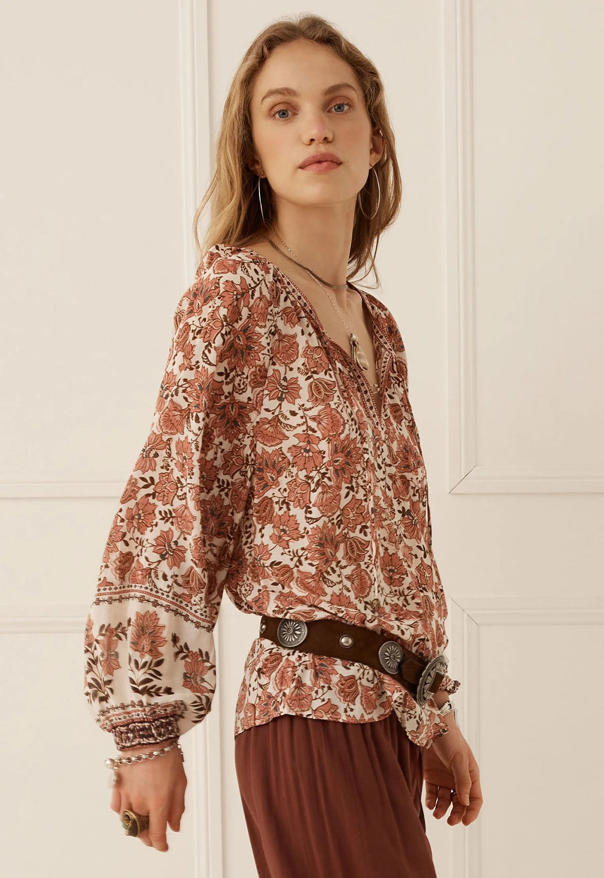 Petalwood Blouse - Dusty Rose
