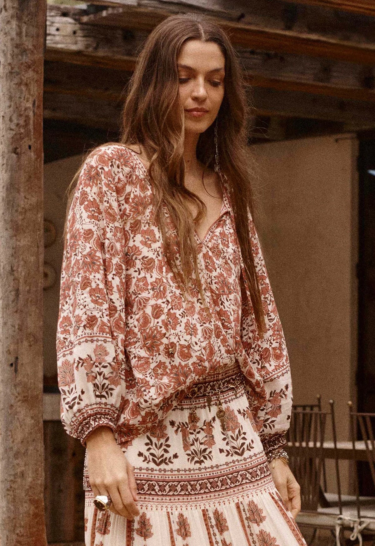 Petalwood Blouse - Dusty Rose